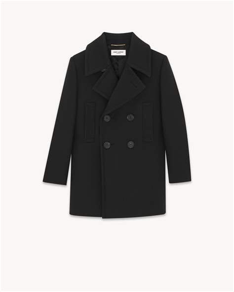 ysl peacoat|Double.